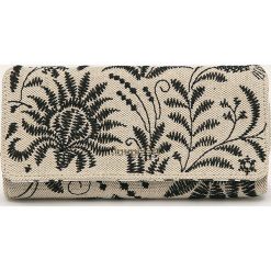 Desigual - Portfel. Brązowe portfele damskie Desigual, z haftami, z bawełny. W wyprzedaży za 199,90 zł.