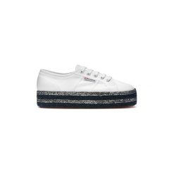 Buty Superga Cotcolorropew White. Białe trampki i tenisówki damskie Superga, bez wzorów, bez zapięcia. Za 171,48 zł.