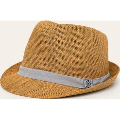 Tom Tailor Denim - Kapelusz. Brązowe kapelusze męskie TOM TAILOR DENIM, bez wzorów, z denimu. W wyprzedaży za 79,90 zł.