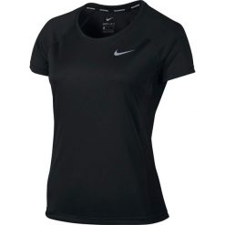 Topy sportowe damskie: Nike Koszulka damska Dry Miler Top Crew czarna r. M ( 831530 010)