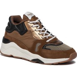 Sneakersy PEPE JEANS - Harlow Up Run PLS30943 Biscuit 850. Pomarańczowe półbuty damskie Pepe Jeans, z jeansu. W wyprzedaży za 299,00 zł.
