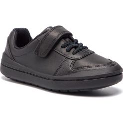 Sneakersy CLARKS - Rock Verve K 261415326 Black Leather. Czarne trampki chłopięce marki Clarks, bez wzorów, ze skóry, rockowe, na rzepy. Za 259,00 zł.