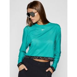 Koszulka techniczna NIKE Pro CJ4175. Zielone koszulki damskie polo Nike, l, bez wzorów, z elastanu, bez rękawów. Za 169,00 zł.
