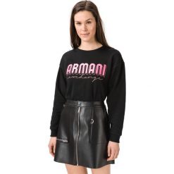 Armani Exchange Bluza Czarny. Czarne bluzy damskie Armani Exchange, m, z haftami, z bawełny, bez rękawów, bez kaptura. Za 473,95 zł.