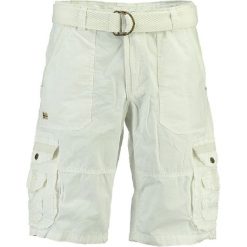 Bermudy "Perou" w kolorze białym. Białe spodenki i szorty męskie Geographical Norway Men, m, w paski, z bawełny. W wyprzedaży za 135,95 zł.