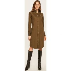 Polo Ralph Lauren - Sukienka. Zielone sukienki damskie Polo Ralph Lauren, na co dzień, s, bez wzorów, z bawełny, casualowe, polo, z długim rękawem, długie, mini, proste. W wyprzedaży za 449,90 zł.