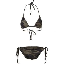 Stroje dwuczęściowe damskie: Urban Classics Ladies Camo Bikini Bikini kamuflaż Woodland
