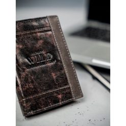 Portfel męski skórzany Always Wild N4-DIS brąz - Brązowy. Pomarańczowe portfele męskie ALWAYS WILD, bez wzorów. Za 49,99 zł.