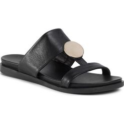 Klapki GINO ROSSI - 17701 Black. Czarne klapki damskie Gino Rossi, z aplikacjami, ze skóry, bez obcasa. Za 219,99 zł.