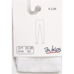 Blukids - Rajstopy dziecięce. Białe skarpetki dziewczęce Blukids, bez wzorów, z materiału. Za 19,90 zł.