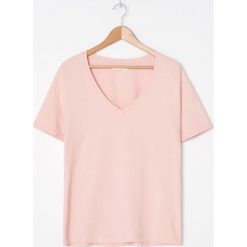 Koszulka basic z bawełny organicznej - Pomarańczowy. Pomarańczowe koszulki damskie House, s, bez wzorów, z bawełny, bez kołnierzyka. Za 29,99 zł.