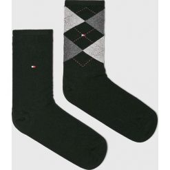 Tommy Hilfiger - Skarpetki (2-pack). Szare skarpetki damskie TOMMY HILFIGER, bez wzorów, z elastanu. Za 54,90 zł.