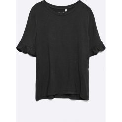 Name it - Top dziecięcy 116-158 cm. Białe bluzki dziewczęce marki Name it, z dzianiny, z okrągłym kołnierzem. W wyprzedaży za 29,90 zł.