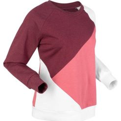 Bluza z kontrastowymi wstawkami, długi rękaw bonprix czerwony klonowy - dymny malinowy - biały melanż. Czerwone bluzy damskie bonprix, bez wzorów, z długim rękawem, długie, bez kaptura. Za 89,99 zł.
