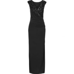 Sukienka wieczorowa bonprix czarny. Czarne sukienki damskie marki bonprix, bez wzorów, glamour, bez kołnierzyka, z długim rękawem, długie, maxi. Za 124,99 zł.
