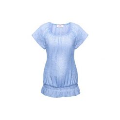 Bellybutton Tunika z krótkim rękawem GRETTA - niebieski. Niebieskie bluzki damskie bellybutton, bez wzorów, z jedwabiu, bez kołnierzyka, moda ciążowa, z krótkim rękawem. Za 249,00 zł.