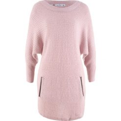 Swetry klasyczne damskie: Sweter strukturalny, rękawy 3/4, z kolekcji Maite Kelly bonprix matowy jasnoróżowy