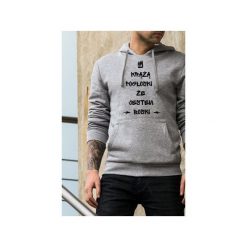 Boski męska szara bluza z kapturem. Szare bluzy męskie One mug a day, s, bez wzorów, z bawełny, z kapturem, bez rękawów, z kapturem. Za 179,00 zł.