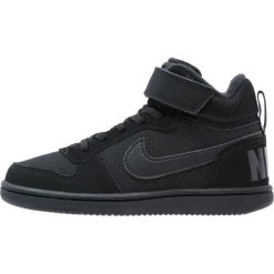 Nike Sportswear COURT BOROUGH Tenisówki i Trampki wysokie black. Czarne trampki dziewczęce Nike Sportswear, ze skóry. W wyprzedaży za 179,55 zł.