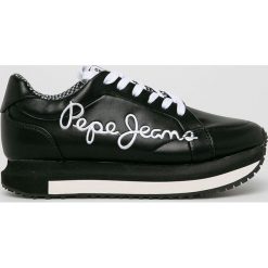 Pepe Jeans - Buty. Białe buty sportowe damskie Pepe Jeans, bez wzorów, z jeansu, sportowe. W wyprzedaży za 269,90 zł.
