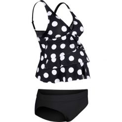 Tankini ciążowe (2 części) bonprix czarno-biały w kropki. Czarne stroje kąpielowe ciążowe bonprix, bez wzorów. Za 119,98 zł.