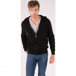 Kardigan kaszmirowy w kolorze czarnym. Czarne swetry rozpinane męskie marki Just Cashmere, m, z kaszmiru, z kapturem. W wyprzedaży za 434,95 zł.