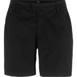 Krótkie szorty chino bonprix czarny. Spodnie damskie bonprix. Za 74,99 zł.