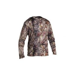 Koszulka dł. ręk. Actikam 100. Brązowe t-shirty męskie SOLOGNAC, m. Za 39,99 zł.