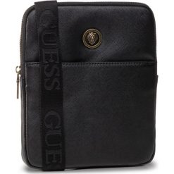 Saszetka GUESS - King Nylon HMKNGN P0324 BLA. Czarne torby męskie skórzane Guess, z aplikacjami, ze skóry ekologicznej, młodzieżowe. Za 349,00 zł.