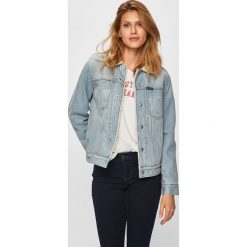 Calvin Klein Jeans - Kurtka jeansowa. Niebieskie kurtki damskie Calvin Klein Jeans, s, bez wzorów, z bawełny, krótkie. W wyprzedaży za 459,90 zł.