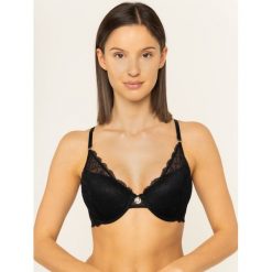 Biustonosz braletka Guess O01C03 PZ01N. Czarne biustonosze Guess, z aplikacjami, z elastanu. W wyprzedaży za 119,00 zł.