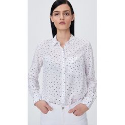 Wzorzysta koszula - Biały. Białe koszule damskie Sinsay, s, bez wzorów, bez kołnierzyka, bez rękawów. Za 39,99 zł.