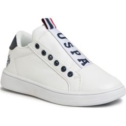 Sneakersy U.S. POLO ASSN. - Asher Club ECROK4060S0/Y1 Whi. Białe trampki chłopięce U.S. Polo Assn., bez wzorów, ze skóry ekologicznej, bez zapięcia. Za 199,00 zł.
