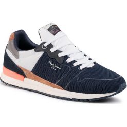 Sneakersy PEPE JEANS - Tinker Pro Racer PMS30620 Navy 595. Niebieskie sneakersy męskie Pepe Jeans, bez zapięcia. W wyprzedaży za 279,00 zł.