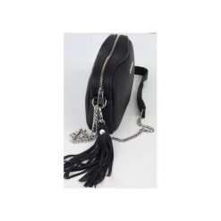 Skórzana Fabioletka black classic. Czarne torebki klasyczne damskie Fabiola, w paski, ze skóry, eleganckie, na ramię, bez dodatków. Za 119,00 zł.