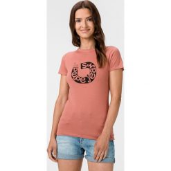 Pepe Jeans Cadee Koszulka Różowy. Różowe koszulki damskie Pepe Jeans, m, z nadrukiem, z bawełny, bez kołnierzyka, z krótkim rękawem. Za 128,95 zł.