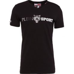 Plein Sport Tshirt z nadrukiem black. Czarne koszulki polo męskie Plein Sport, m, z nadrukiem, z elastanu. W wyprzedaży za 401,40 zł.