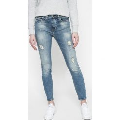Calvin Klein Jeans - Jeansy. Niebieskie jeansy damskie skinny marki Calvin Klein Jeans, z elastanu, z podwyższonym stanem. W wyprzedaży za 399,90 zł.