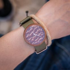 Zegarki męskie: drewniany zegarek męski new hoop 43 mm n057