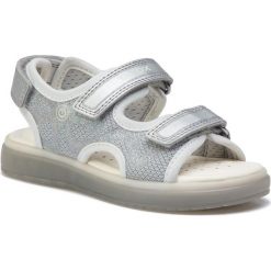 Sandały GEOX - J S.Blikk G.B J928UB 0ASAJ C1007 M Silver. Szare sandały dziewczęce Geox, z materiału. W wyprzedaży za 179,00 zł.