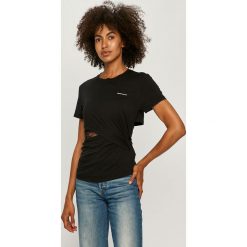 Miss Sixty - T-shirt. Czarne bluzki damskie Miss Sixty, s, bez wzorów, z elastanu, casualowe, z okrągłym kołnierzem, z krótkim rękawem. Za 299,90 zł.