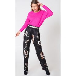 Spodnie z wysokim stanem: By Malene Birger Spodnie Eskilda – Black,Multicolor