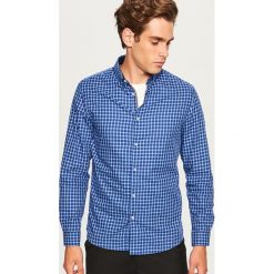 Koszula regular fit - Granatowy. Niebieskie koszule męskie na spinki Reserved, l. Za 119,99 zł.