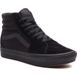 Sneakersy Vans Comfycush Sk8-Hi VN0A3WMBVND1. Czarne półbuty damskie Vans, bez wzorów, bez obcasa, bez zapięcia. W wyprzedaży za 229,00 zł.
