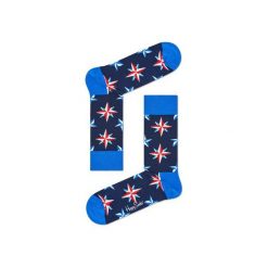 Skarpetki Happy Socks - Nautical (NST01-6001). Szare skarpetki męskie Happy Socks, w kolorowe wzory, z bawełny. Za 34,90 zł.