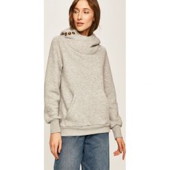 Answear - Bluza. Szare bluzy damskie ANSWEAR, s, bez wzorów, z elastanu, bez rękawów, z kapturem. Za 149,90 zł.