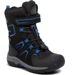 Śniegowce KEEN - Levo Winter Wp 1019795 Black/Baleine Blue. Czarne śniegowce chłopięce Keen, bez zapięcia. W wyprzedaży za 279,00 zł.