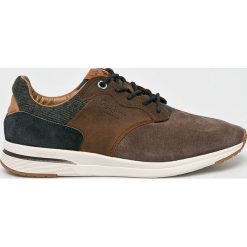 Pepe Jeans - Buty. Brązowe halówki męskie marki Pepe Jeans, z jeansu, na sznurówki. W wyprzedaży za 299,90 zł.