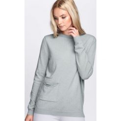 Jasnozielony Sweter Count On Me. Szare swetry klasyczne damskie Born2be, l, z dzianiny, z dekoltem w łódkę. Za 59,99 zł.