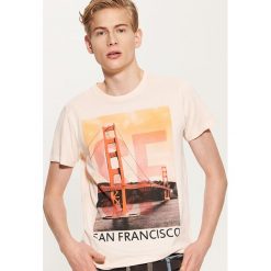 T-shirty męskie: T-shirt z fotonadrukiem san fransisco – Różowy